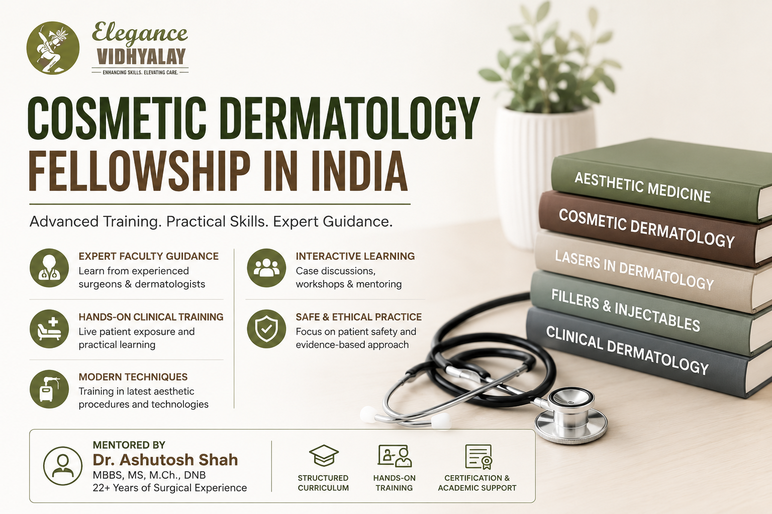 cosmetic dermatology fellowship fees India ?