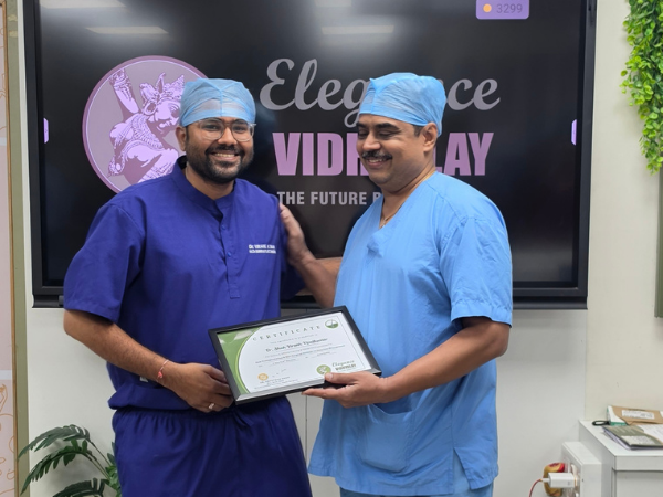 elegance-vidhyalay-doctor-training-certificate-purple-scrubs